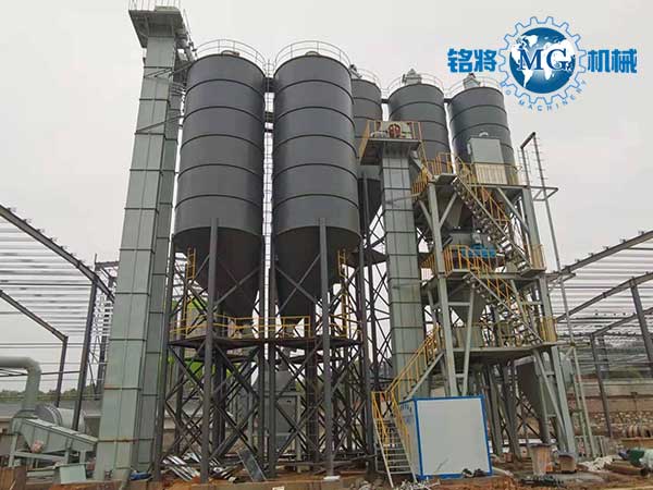 湖北雙信宜昌干粉砂漿設備現(xiàn)場